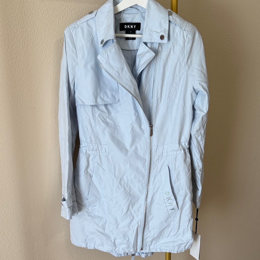 DKNY Women's Sky Blue Utility Jacket